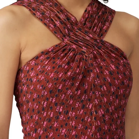 Kate Spade Floradoodle Dress Size 2 Floral Print Crossover Midi Dress NWOT - Picture 8 of 8